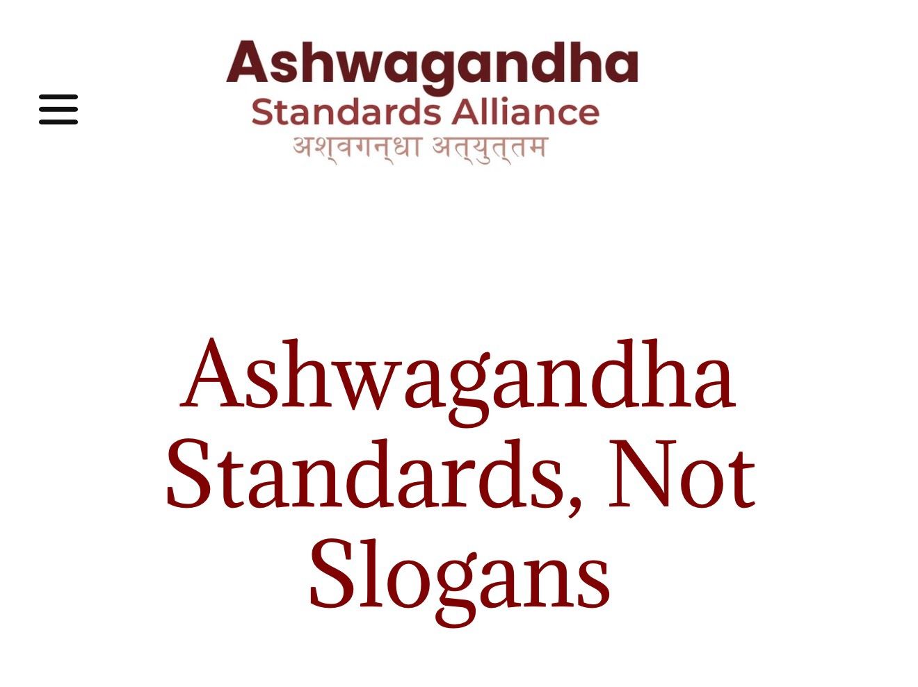 Ashwagandha Standards, Not Slogans